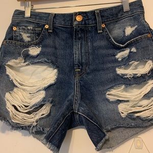Size 27 Distressed 7FAM Shorts
